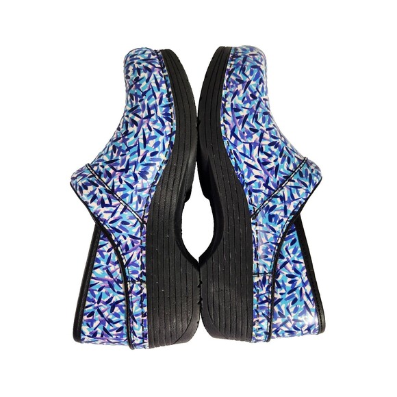 Dansko LT Pro Clog Leather Womens EU 38 US 7.5 - 8 Blue Dash Multicolor Print - Picture 8 of 10